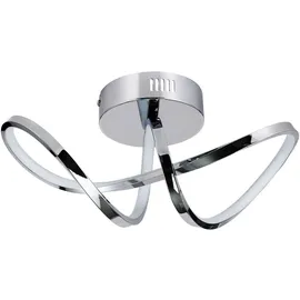 GBLY Deckenleuchte Schlafzimmer Deckenlampe Wohnzimmer: Modern Chrom Design Wohnzimmerlampe 12W Innen Küchenlampe 3000K Warmweiß