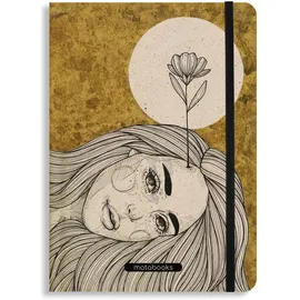 Matabooks Notizbuch Nari A5 Gold/punktiert