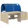 vidaXL Hochbett mit Schreibtisch 3 Stk. Eiche blau