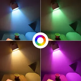 SSC-LUXon 4 Stück Deckenlampen weiß – inkl. 4 Smart GX53 LED 6W RGV CCT dimmbar - WLAN - kompatibel mit Google, Alexa & Siri