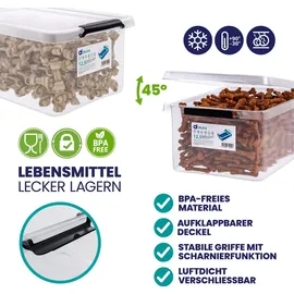 DEUBA Aufbewahrungsbox 29 x 17 x 39 cm 10-tlg. transparent