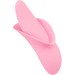 Silikon-Auflegevibrator mit Zunge, 12 cm, rosa