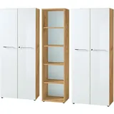 Germania Büromöbel-Set GERMANIA "GW-Monteria", weiß (eiche, weiß), Holzwerkstoff, Arbeitsmöbel-Sets, Büromöbel-Set