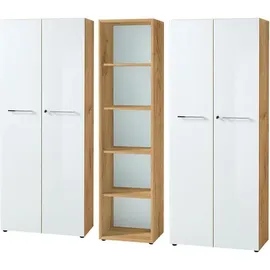 Germania Büromöbel-Set GERMANIA "GW-Monteria", weiß (eiche, weiß), Holzwerkstoff, Arbeitsmöbel-Sets, Büromöbel-Set