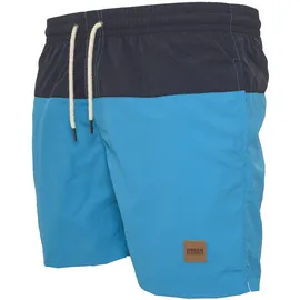URBAN CLASSICS Badeshorts Urban Classics Herren Block NVY/Tur 3XL