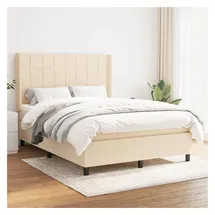 vidaXL Boxspringbett 140 x 200 cm Creme