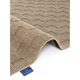 Villeroy & Boch Scala braun, B:200cm H:10mm L:300cm, Wolle, Teppiche, Handgewebt, Wolle, Kariert, Natur, 3D-Struktur, Karo, Wohnzimmer