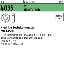 Hörger & Geßler Sechskantmutter ISO 4035 niedrig M24 16 AU 50 Stück