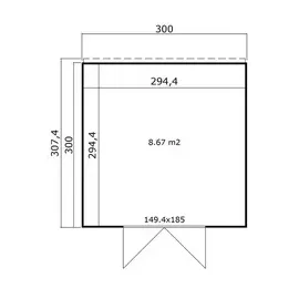 Weka Batu 3 3 x 3 m Dunkelgrau