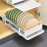 Teleskopschublade, Ausziehbare Schublade Küche Organizer Schrank, Schrankauszug Küche aus Kohlenstoffstahl, Schrank Schubladen Ausziehbar,
