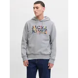 JACK & JONES Hoodie "Geplas" in Grau - M