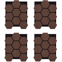 Homestyle4u Akustikpaneele Holz Braun 4 St. 76 x 62 cm