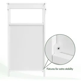 Yaheetech 4-stufiger Bodenschrank mit Einzeltür & Verstellbarem Einlegeboden Standschrank fürs Badezimmer/Wohnzimmer/Küche/Flur/Kleine Räume Weiß