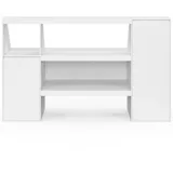 Regaleinheit 2 Ebenen, Schrank 2 Schrank 1 Tür + 1 Nische Unter Schräge Tomi Weiß