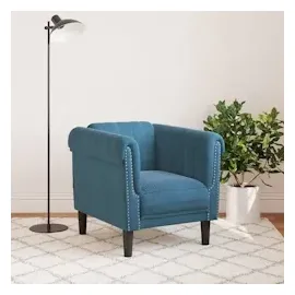 vidaXL Sessel Blau Samt