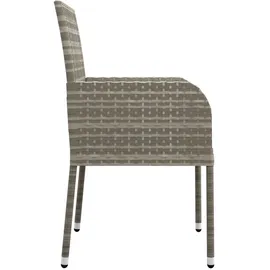 vidaXL Garten-Essgruppe 5-tlg. Grau