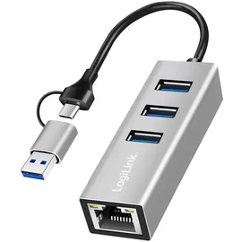 Logilink UA0440 Netzwerkadapter/Hub 5 GBit/s USB-C 3.2 Gen 1