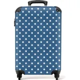 NoBoringSuitcases.com NoBoringSuitcases.com® Koffer Handgepäck Trolley Rollkoffer Kleine Reisekoffer mit 4 Rollen - Blau