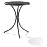 Sieger Bistrotisch mit mecalit-Pro-Platte Ø 60 x 72 cm eisengrau/schieferdekor anthrazit