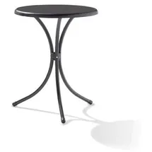 Sieger Bistrotisch mit mecalit-Pro-Platte Ø 60 x 72 cm eisengrau/schieferdekor anthrazit