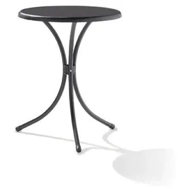 Sieger Bistrotisch mit mecalit-Pro-Platte Ø 60 x 72 cm eisengrau/schieferdekor anthrazit