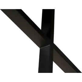 MASSIVMOEBEL24.DE Baumtisch Akazie 240 x 76 x 100 cm natur lackiert/schwarz