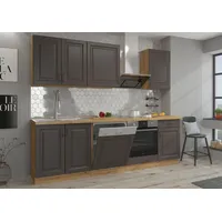 Küchen-Preisbombe Küchenzeile Stilo 250 cm grau