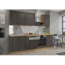 Küchen-Preisbombe Küchenzeile Stilo 250 cm grau