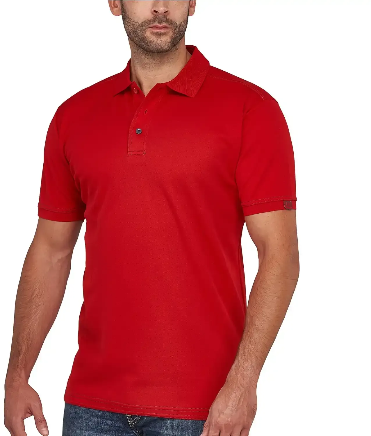 Polo-Shirt "SIGNATURE POLO" - M - rot/grau