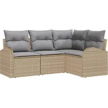 vidaXL Garten-Lounge-Set 4-tlg. beige