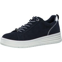 Marco Tozzi Damen Plateau Sneaker mit Schnürsenkeln Bequem, Blau (Navy Comb), 37 EU