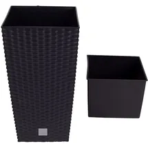 Spetebo Pflanztopf 22 x 22 x 42 cm Rattan