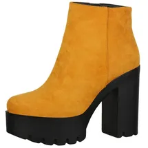Elara Damen Stiefeletten Chelsea Boots Chunkyrayan HQ115 Yellow-40