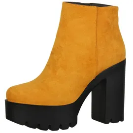 Elara Damen Stiefeletten Chelsea Boots Chunkyrayan HQ115 Yellow-40