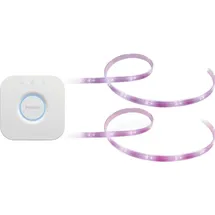 Philips Hue LED-Stripe, LED-Stripe (Erweiterung), Zentrale 70342400+70344800+871951434262000 2x Lightstrip Plus + Hue Bridge LED Streifen,