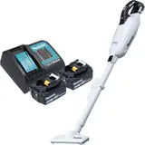 Makita DCL 281 FSMW Akku Staubsauger 18 V weiß Brushless + 2x Akku 4,0 Ah + Ladegerät