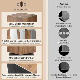 luxuskollektion Magnetischer Messerblock 360° drehbar unbestückt Braun
