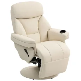 Homcom Relaxsessel 85 x 105 x 85 cm Weiß mit Liegefunktion