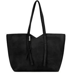 FredsBruder All About Beads Shopper Tasche Leder 39 cm  schwarz
