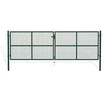 casanoov Doppelflügeltor 406 x 131 cm Grün/Metall