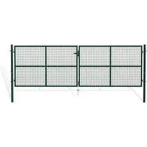 casanoov Doppelflügeltor 406 x 131 cm Grün/Metall
