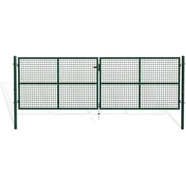 casanoov Doppelflügeltor 406 x 131 cm Grün/Metall