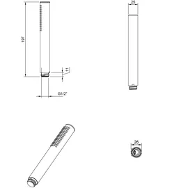 Villeroy & Boch Verve Showers d 25mm, 1-str., m Rückflusss., b ni. bla