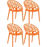CLP Hope Stapelstuhl 59 x 60 x 80 cm orange 4 St.