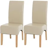MCW Esszimmerstuhl Crotone, LEDER creme, helle Beine