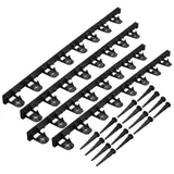 Versele-Laga Rasenkante mit Erdankern 200 x 20 cm schwarz