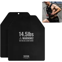 Vevor Gewichtswestenplatten 6,58 kg x 2 Stk. Premium-Gewichtsplatten aus Stahl, konturierte ergonomische Passform – WODs, Zusatzgewicht für