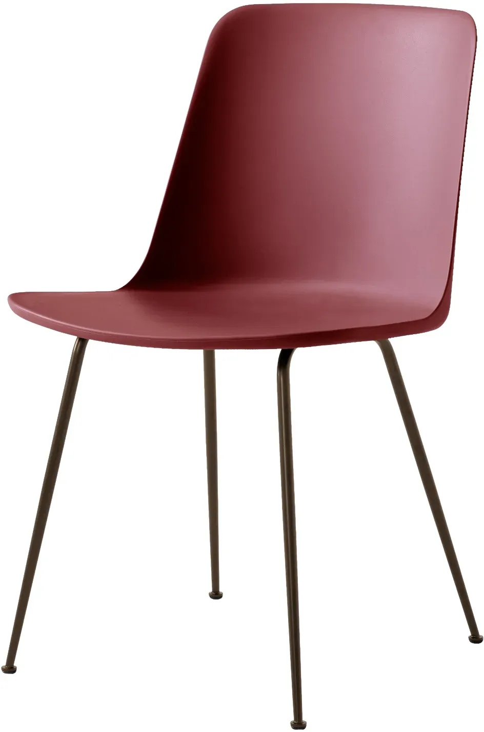 &Tradition Rely HW6 Stuhl, bronzed / red brown