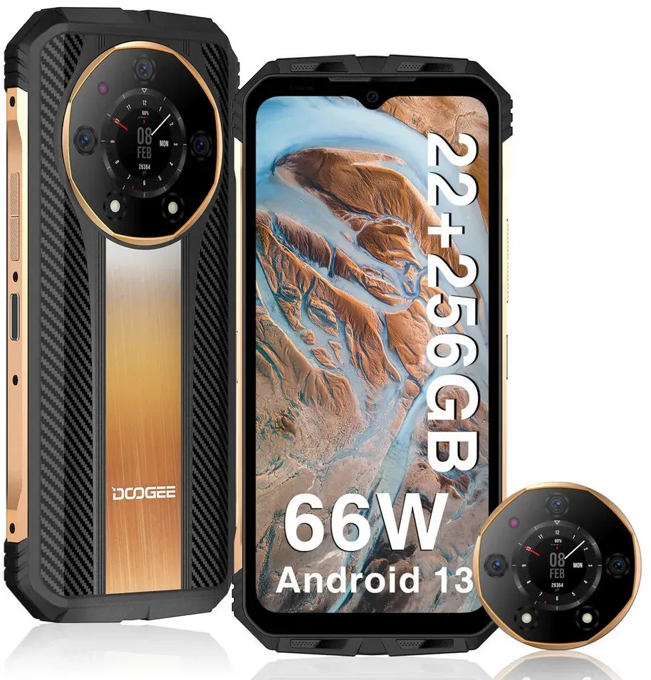 DOOGEE S110 Smartphone (6,58 cm/6.9 Zoll, 12 GB Speicherplatz, 50 MP Kamera, 22GB+256GB Helio G99 6.58” FHD+ 120Hz IPS, 10800mAh 66W Schnellladung) Doogee Flagship Store