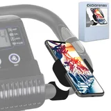 Handyhalterung Heimtrainer Fahrrad fahrradtrainer Indoor Cycling Bike fitnessbike universal geeignet für Smartphones bis zu 7,6" Schwarz